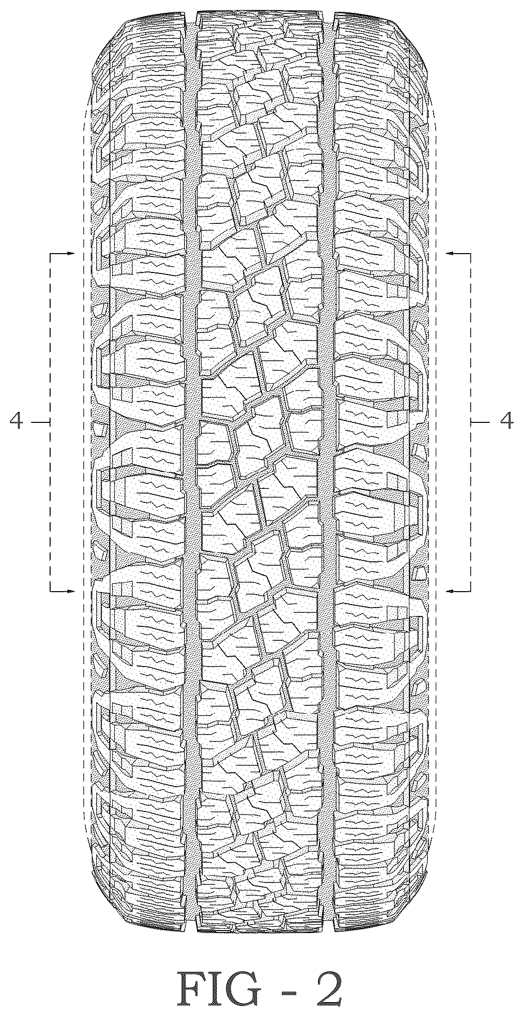 Patent USD1123799 Figure 2 – Tire