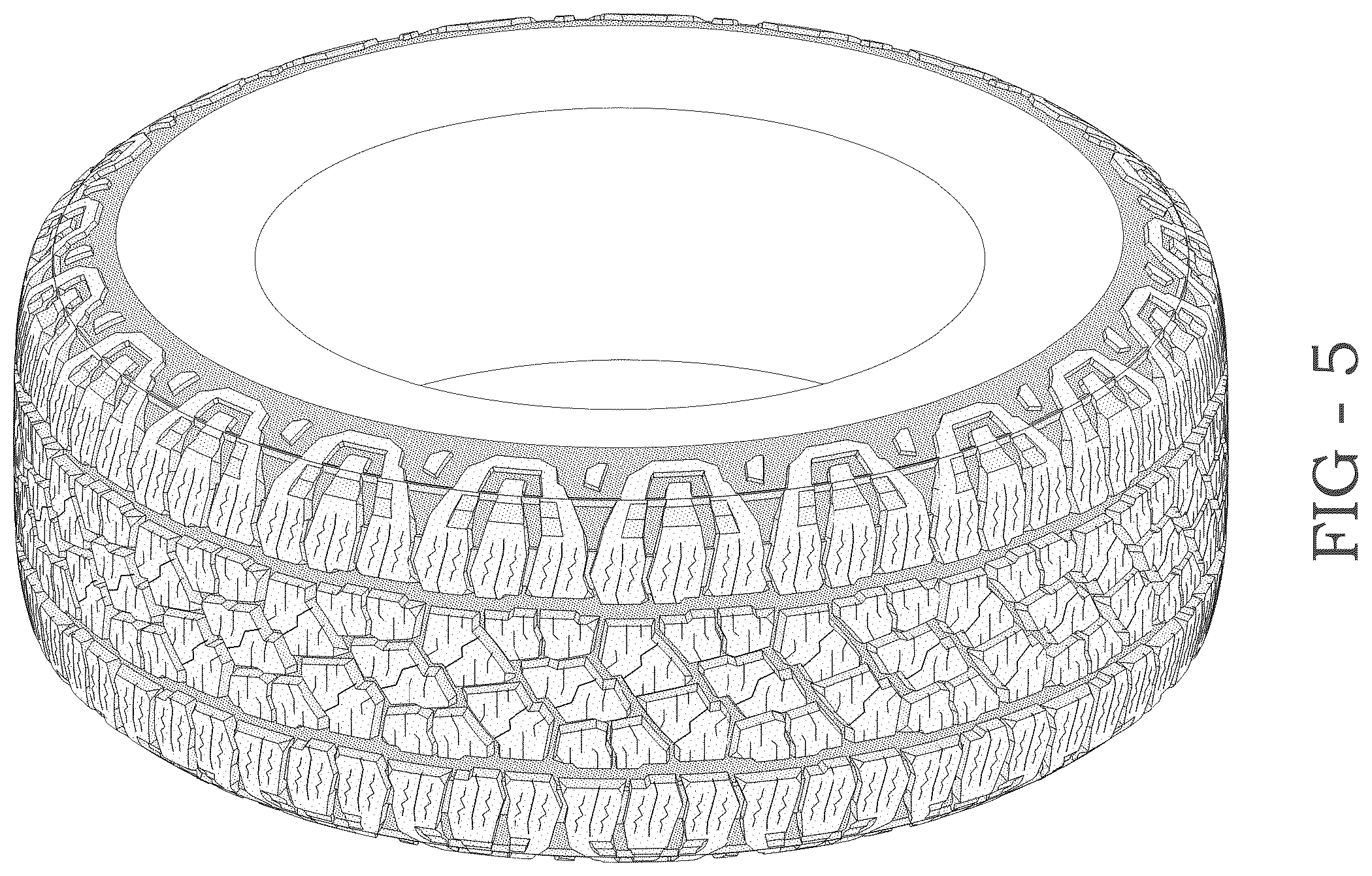 Patent USD1123799 Figure 5 – Tire