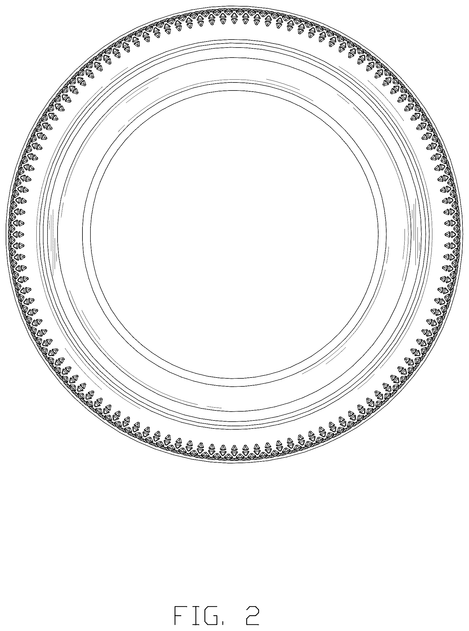 Patent USD1123800 Figure 2 – Tire