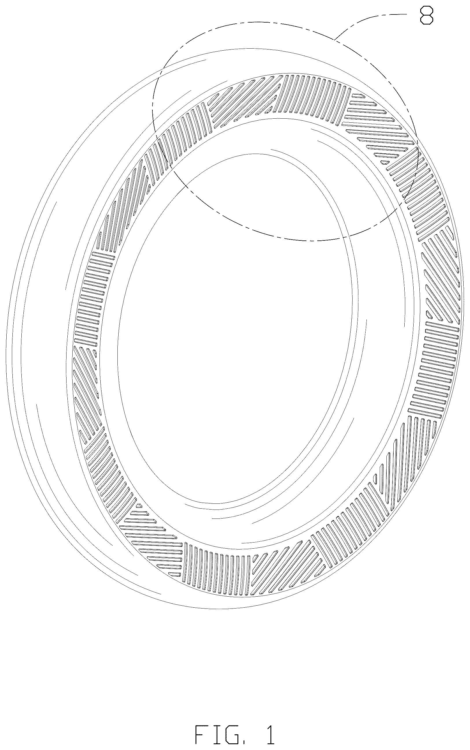Patent USD1123801 Figure 1 – Tire