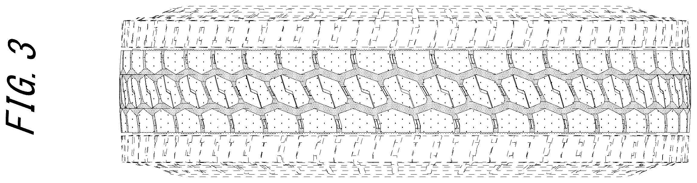 Patent USD1123804 Figure 3 – Tire tread