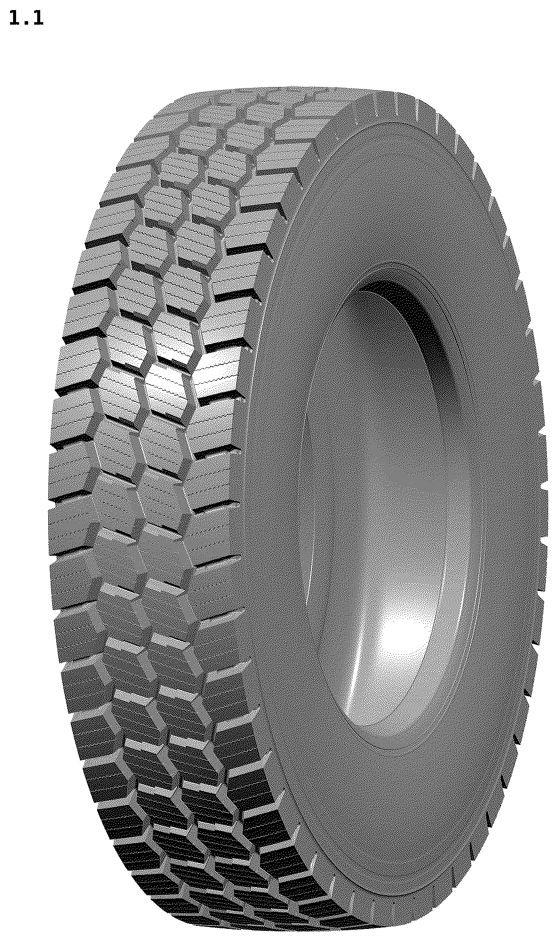 Patent USD1123805 — Tire — Figure 1
