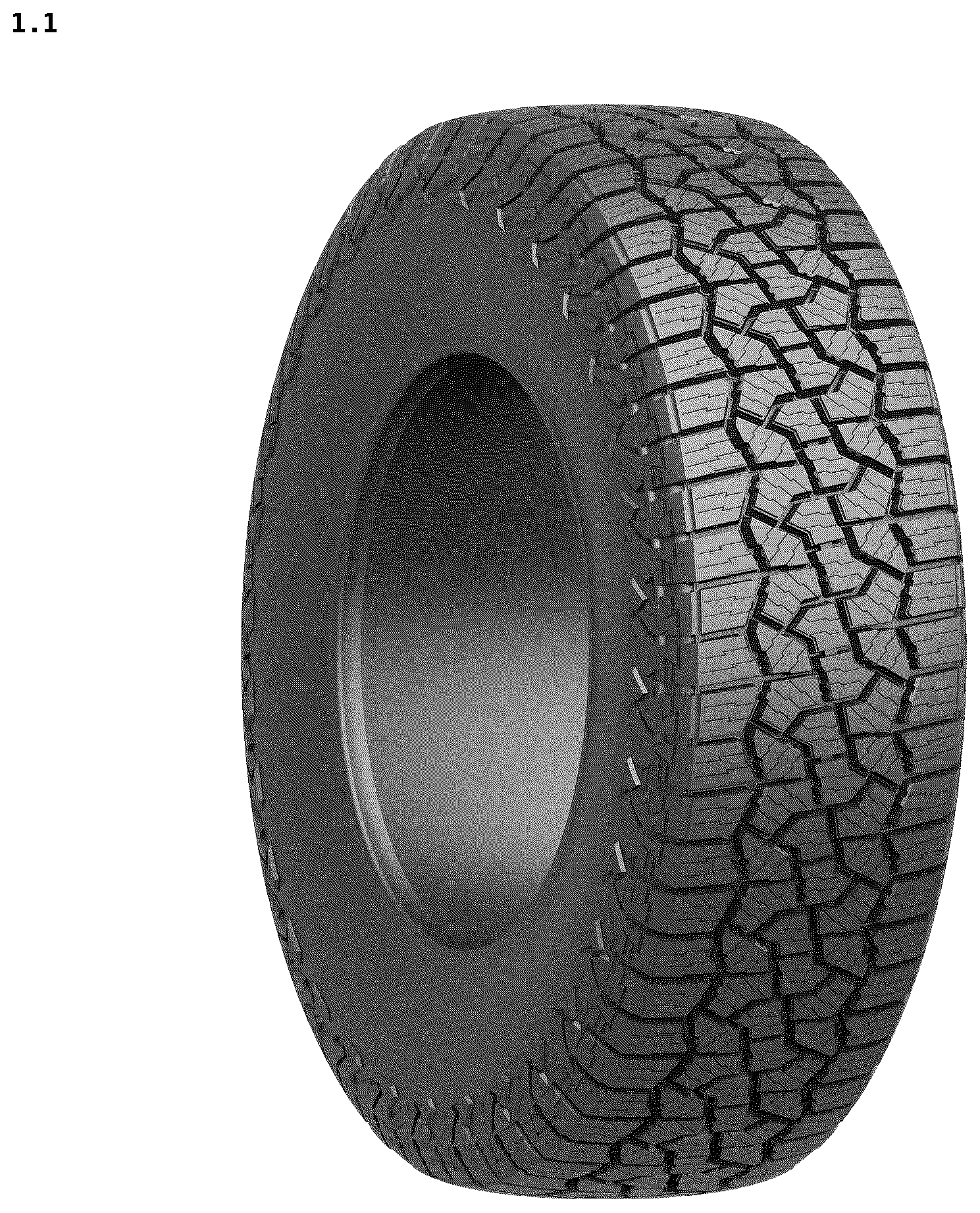 Patent USD1123807 Figure 1 – Tire