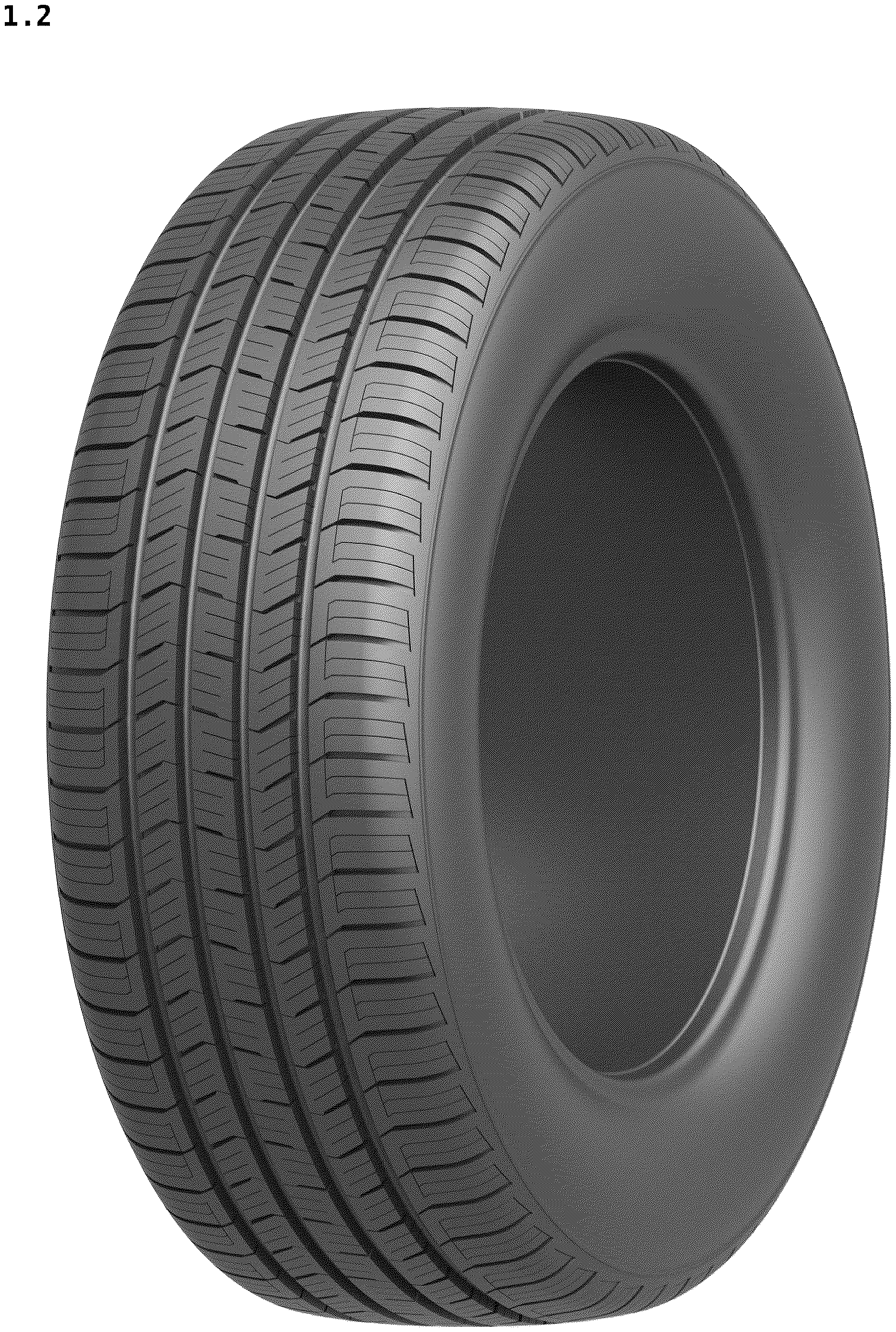 Patent USD1123808 Figure 2 – Tire