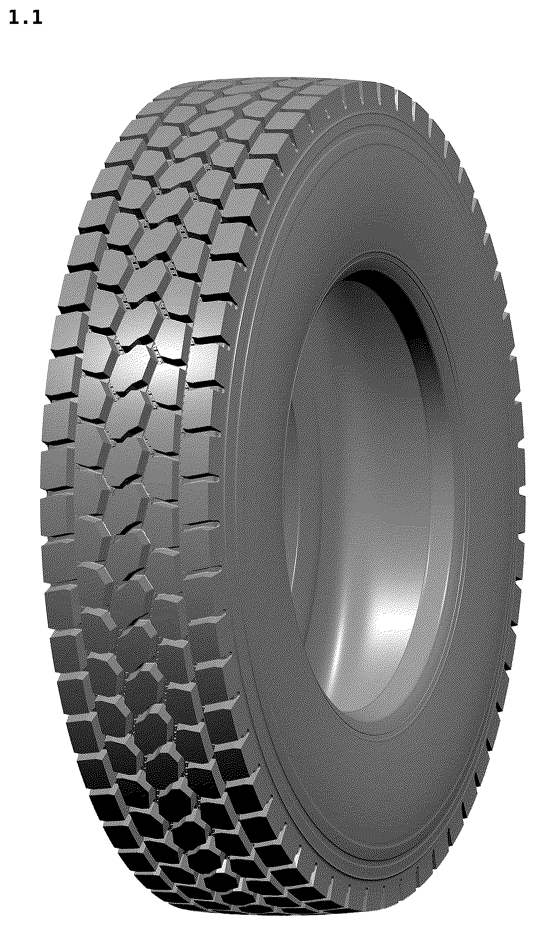 Patent USD1123809 — Tire — Figure 1
