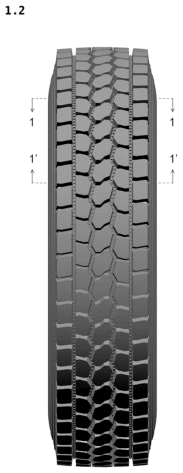 Patent USD1123809 Figure 2 – Tire
