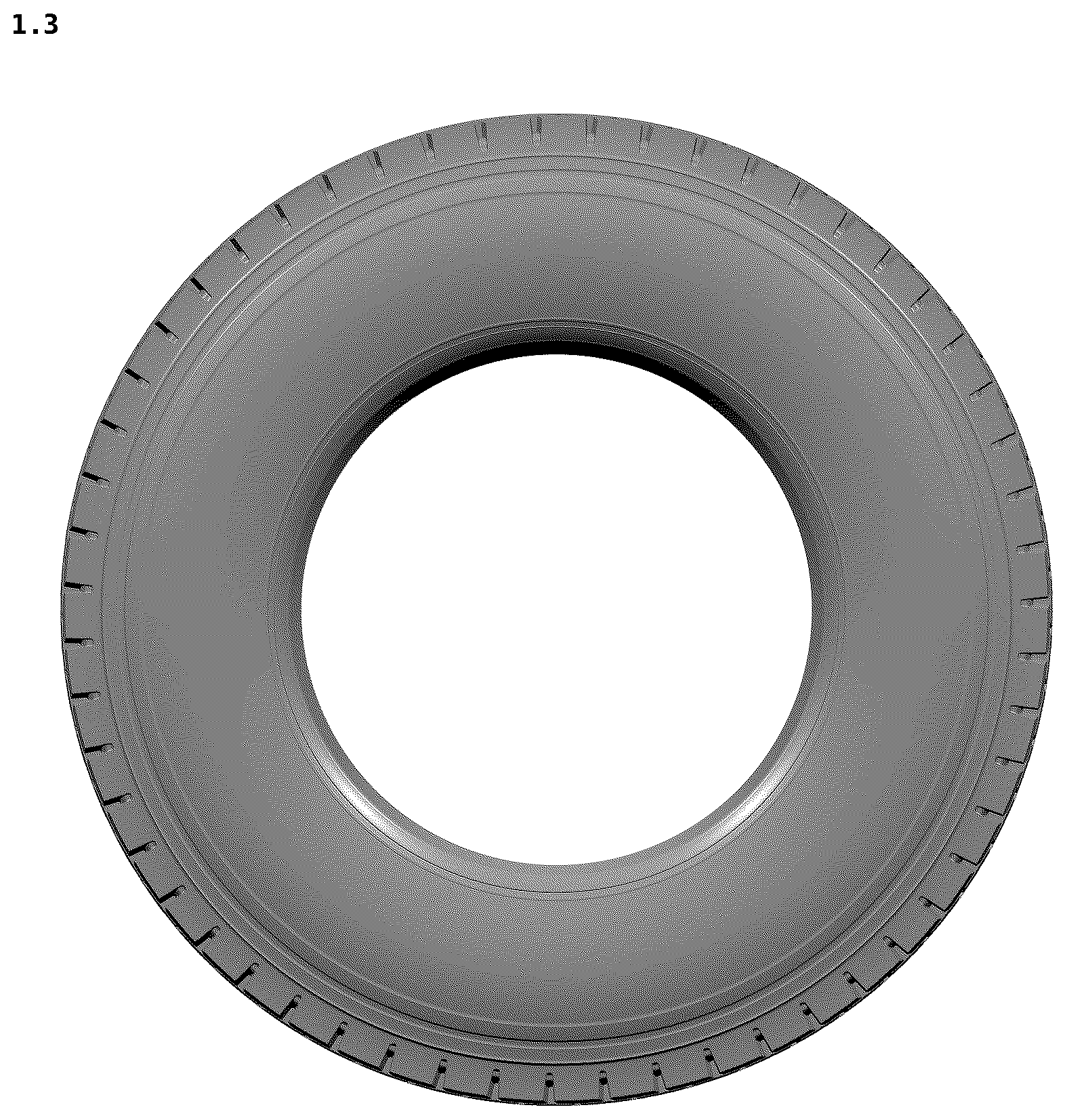 Patent USD1123809 Figure 3 – Tire