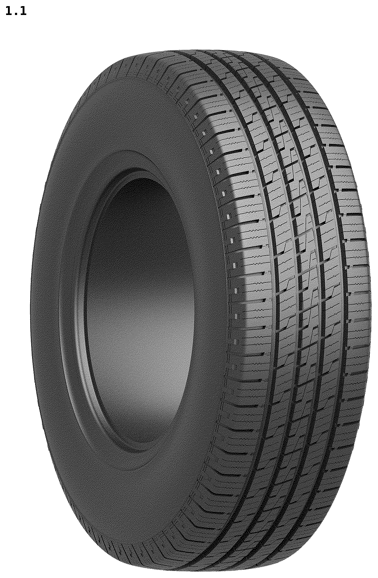 Patent USD1123810 — Tire — Figure 1