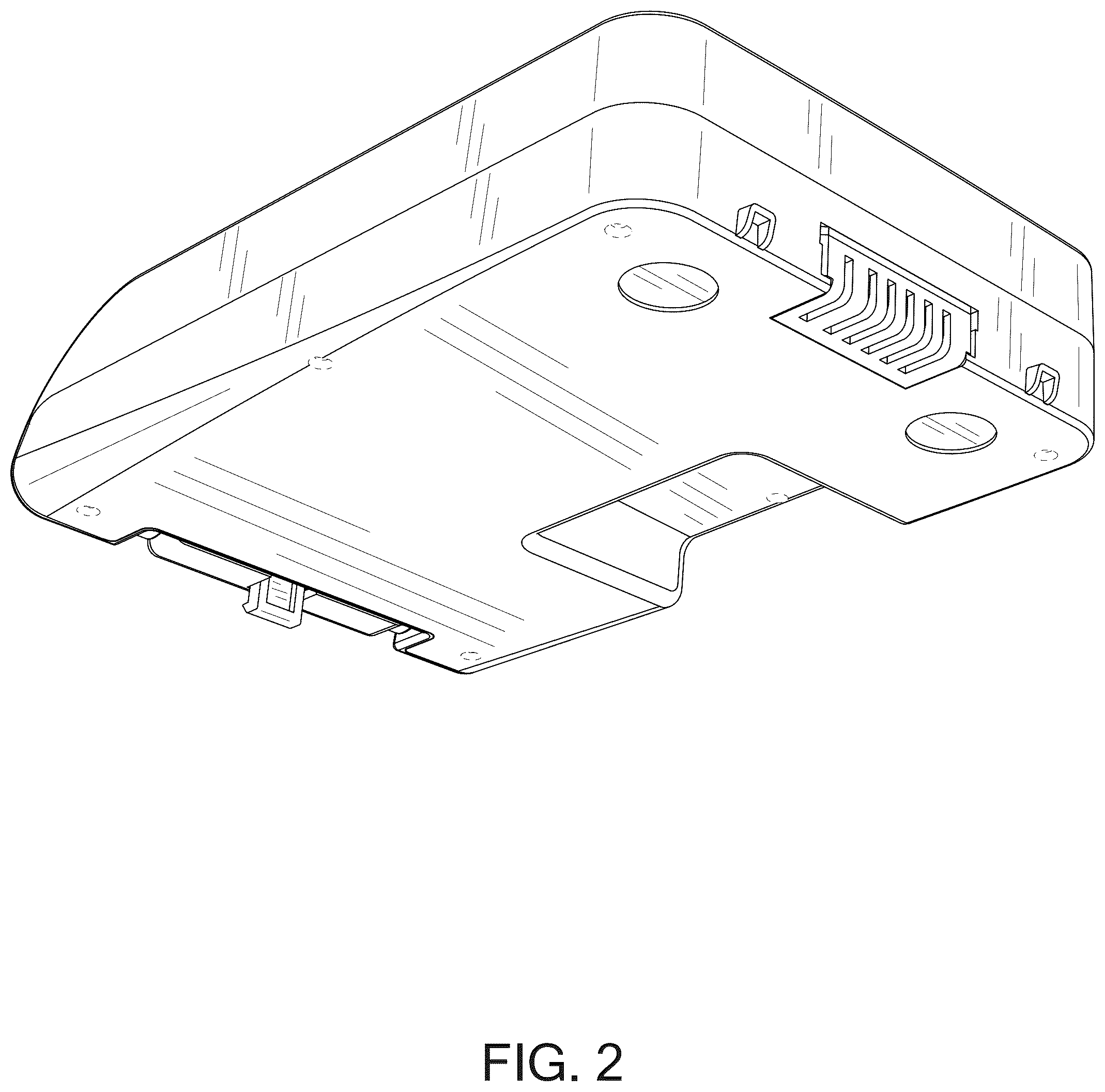 Patent USD1123814 Figure 2 – Battery box for electric wheelchair
