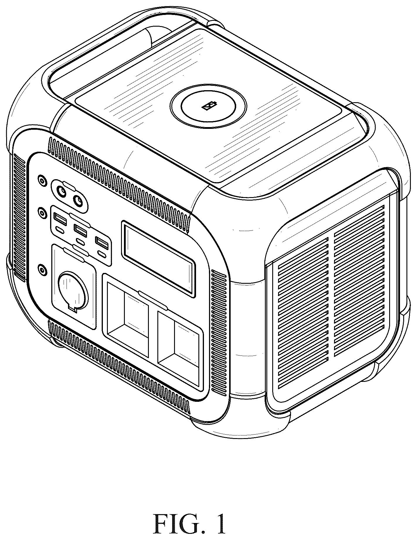 Patent USD1123815 Figure 1 – Power bank