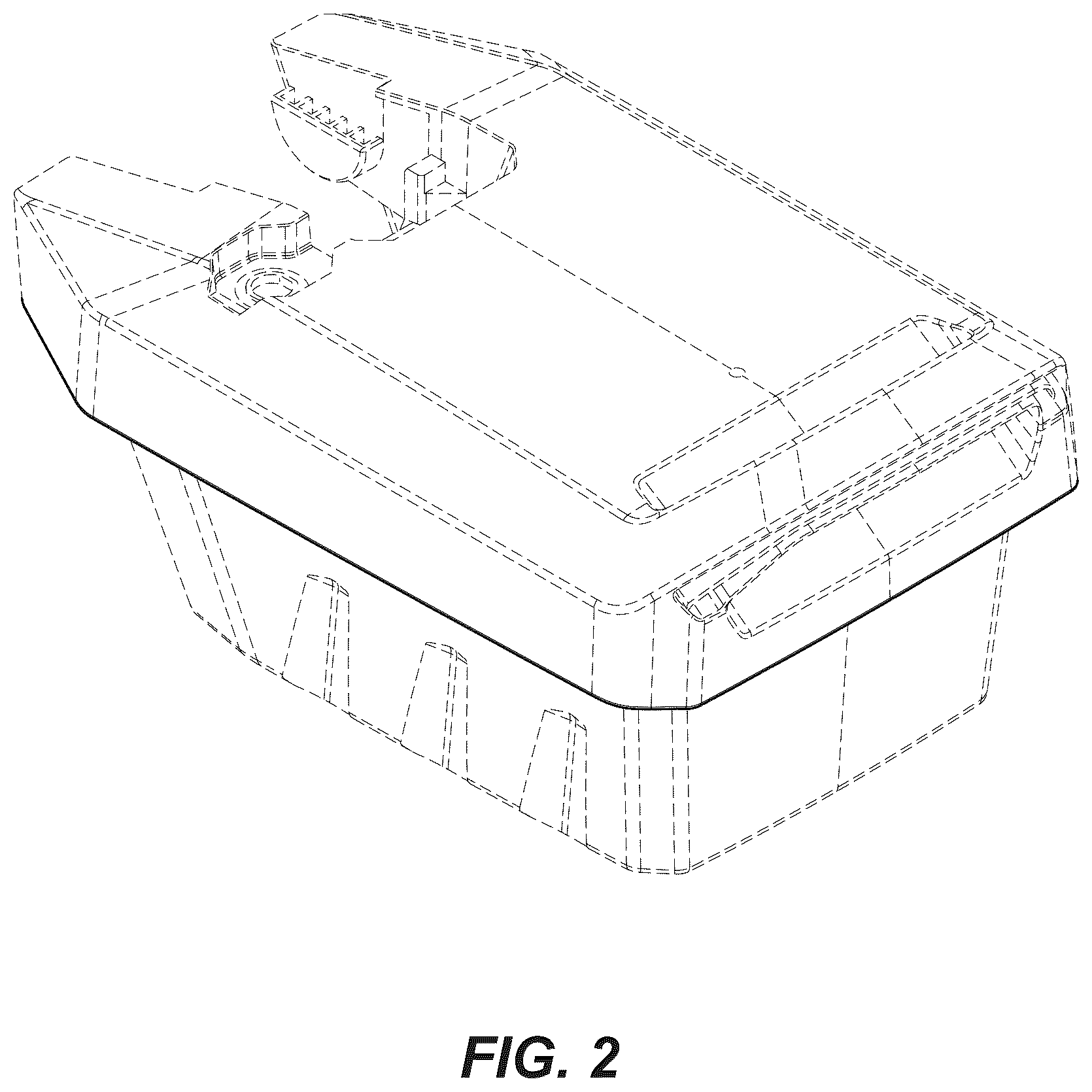 Patent USD1123816 Figure 2 – Rim portion of a battery case