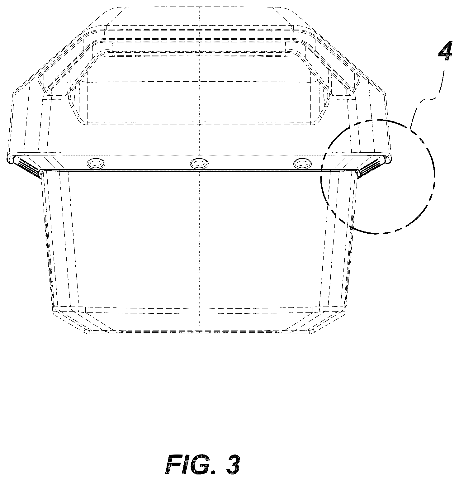 Patent USD1123816 Figure 3 – Rim portion of a battery case