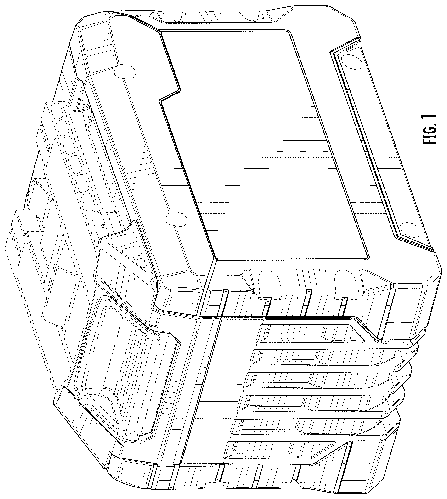 Patent USD1123818 Figure 1 – Battery pack