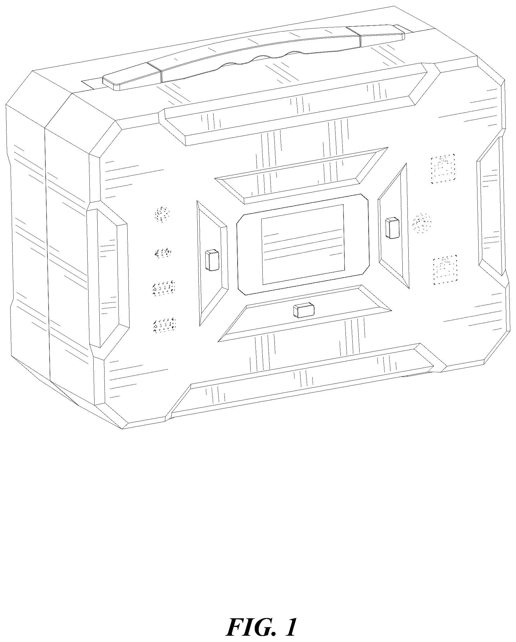 Patent USD1123820 Figure 1 – Portable power station