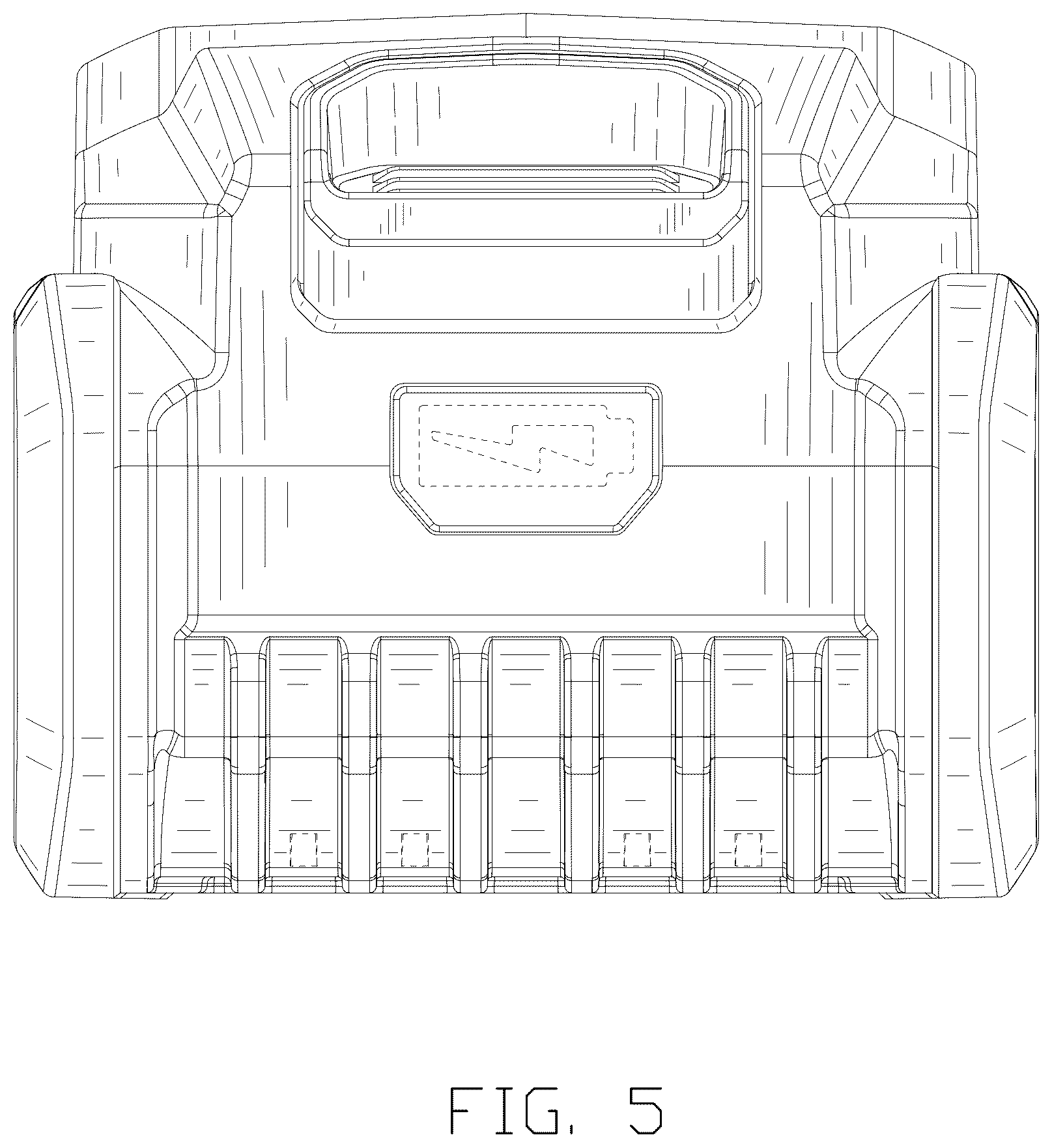 Patent USD1123821 Figure 5 – Battery pack
