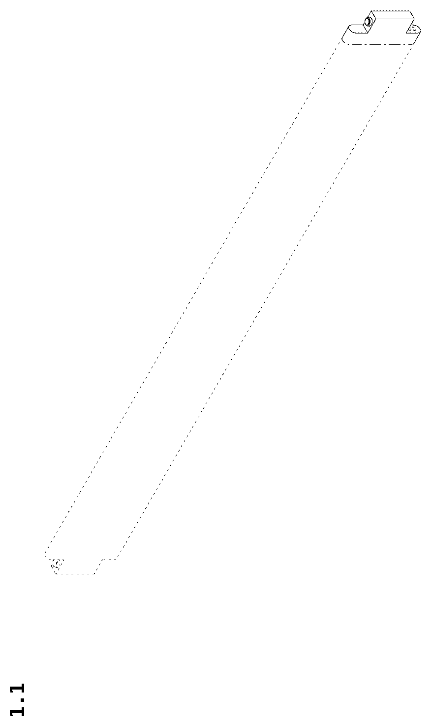Patent USD1123823 Figure 1 – Battery