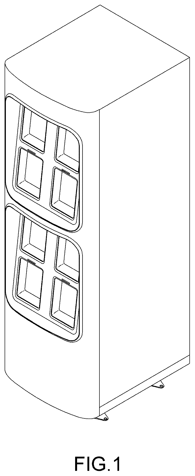 Patent USD1123827 Figure 1 – Battery pack charging device