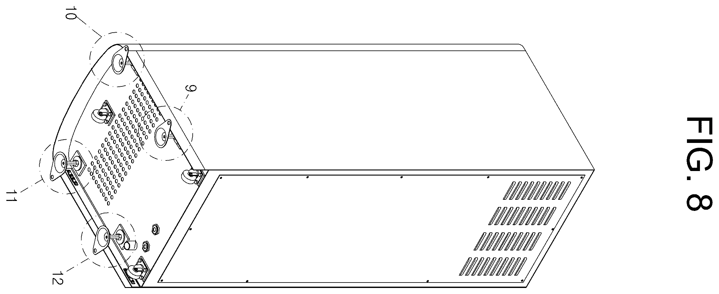 Patent USD1123827 Figure 8 – Battery pack charging device