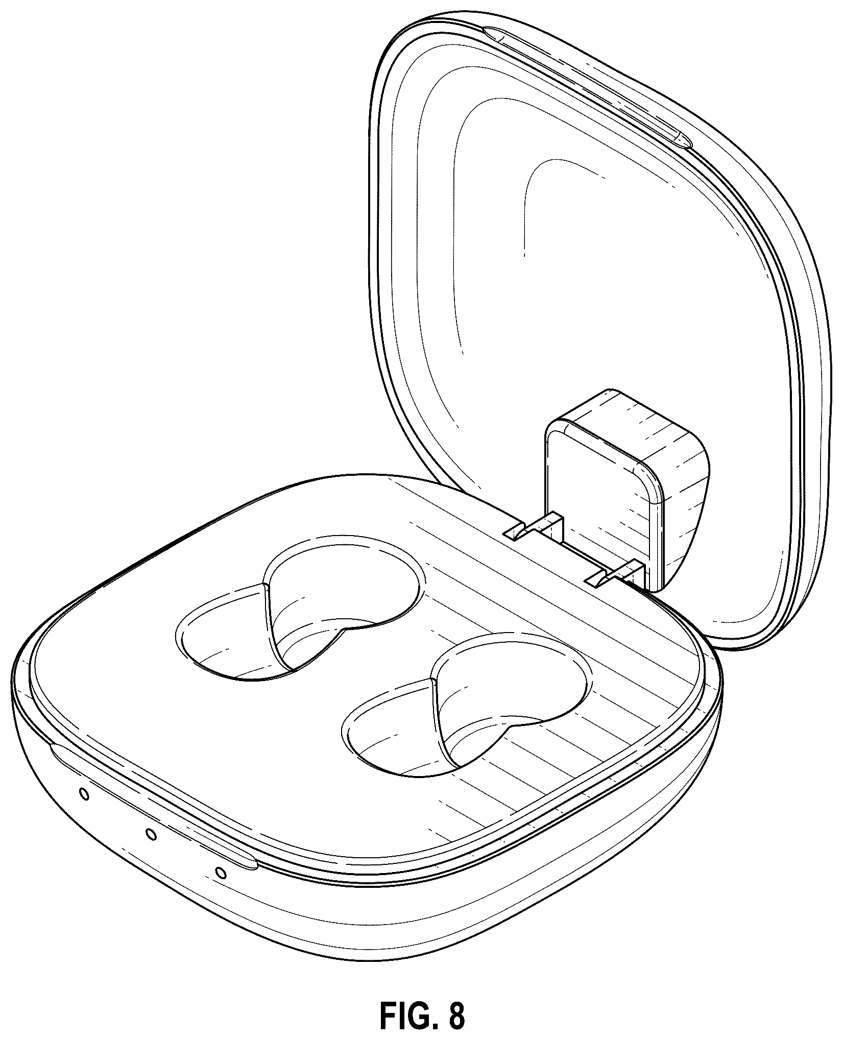 Patent USD1123836 Figure 5 – Hearing aid charger