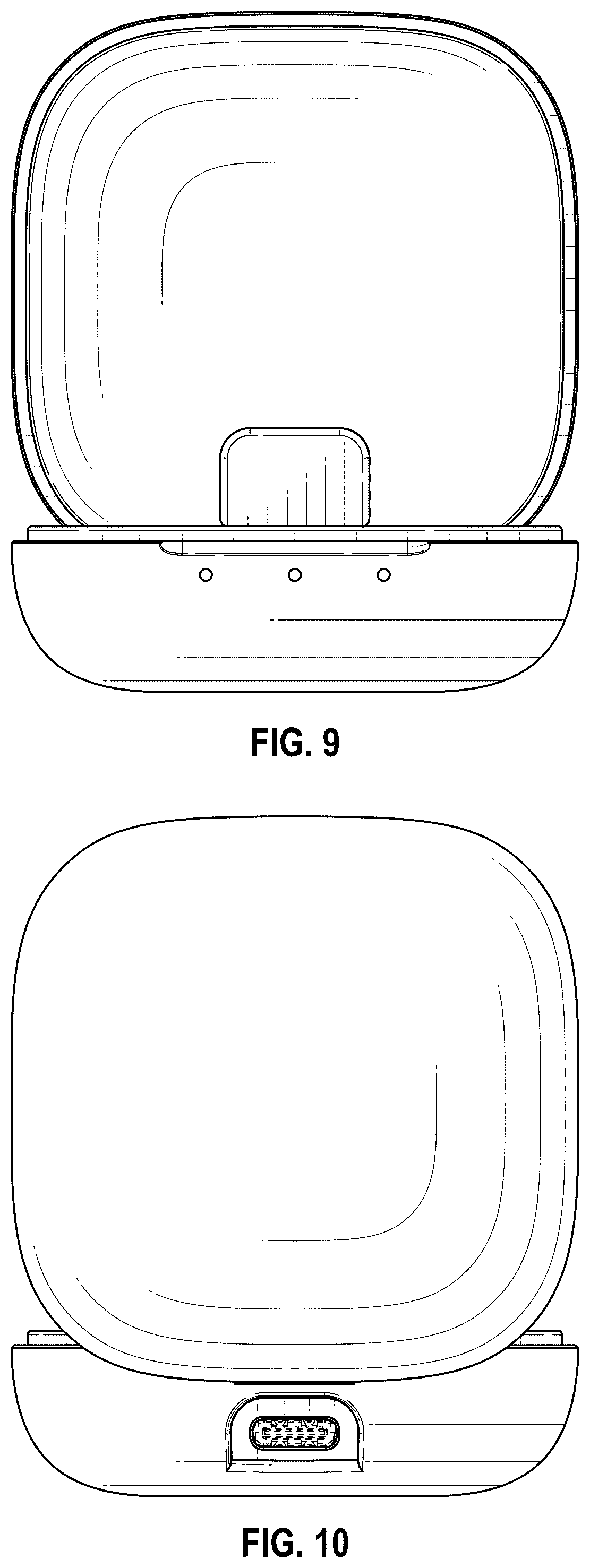 Patent USD1123836 Figure 6 – Hearing aid charger