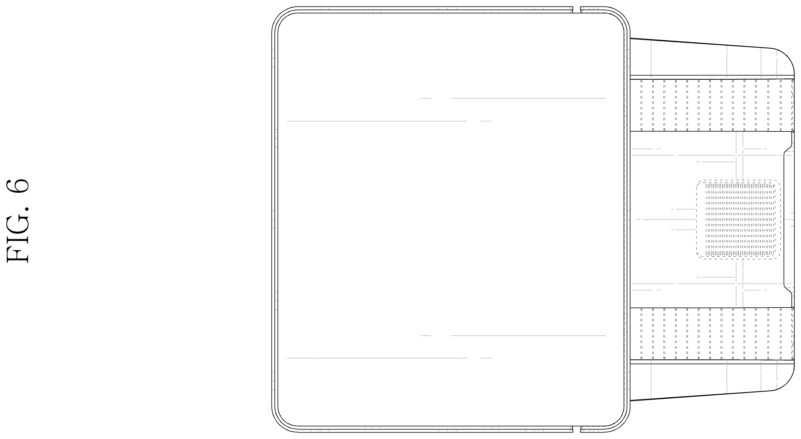 Patent USD1123838 Figure 6 – Charging station for robot cleaner