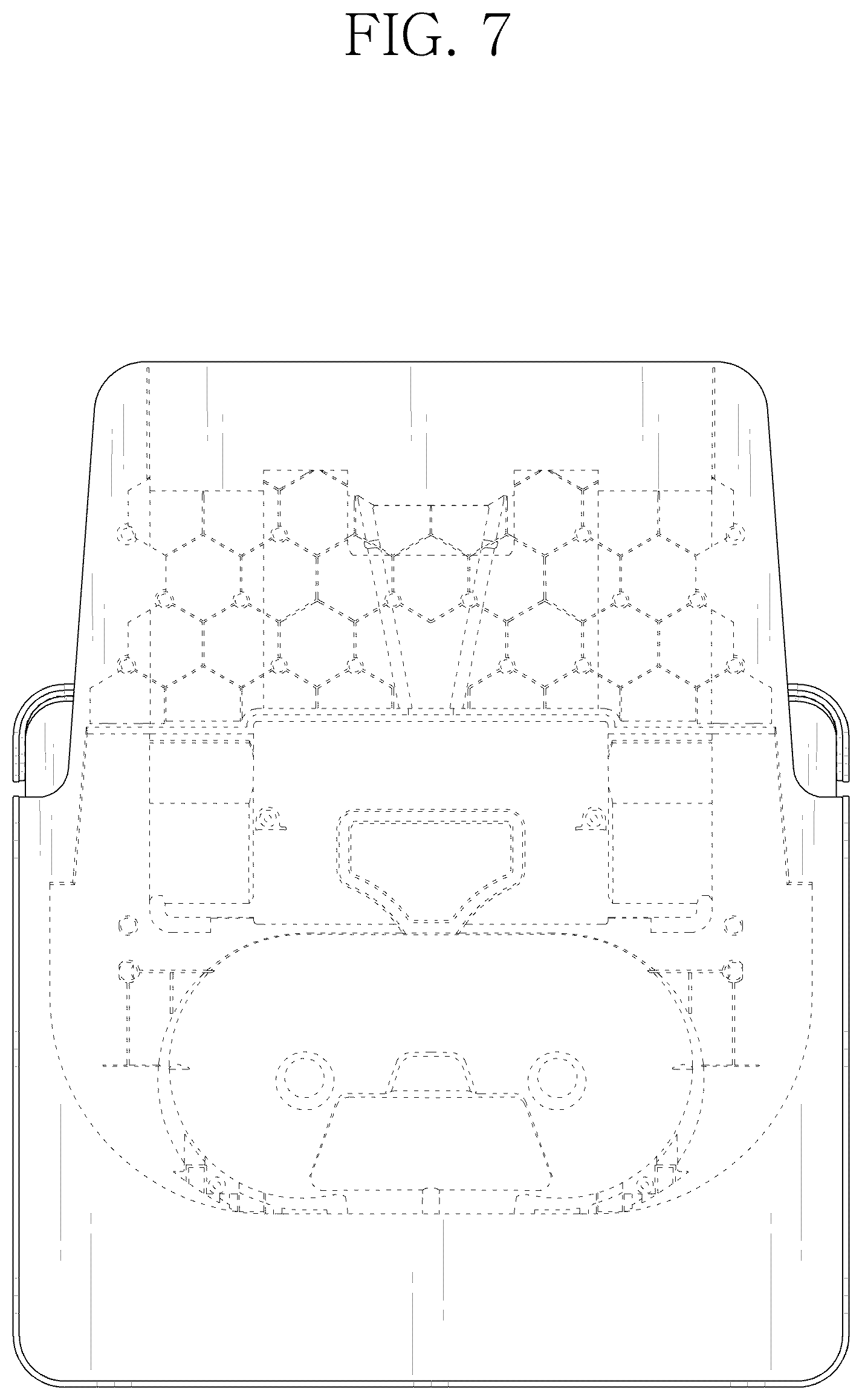Patent USD1123838 Figure 7 – Charging station for robot cleaner