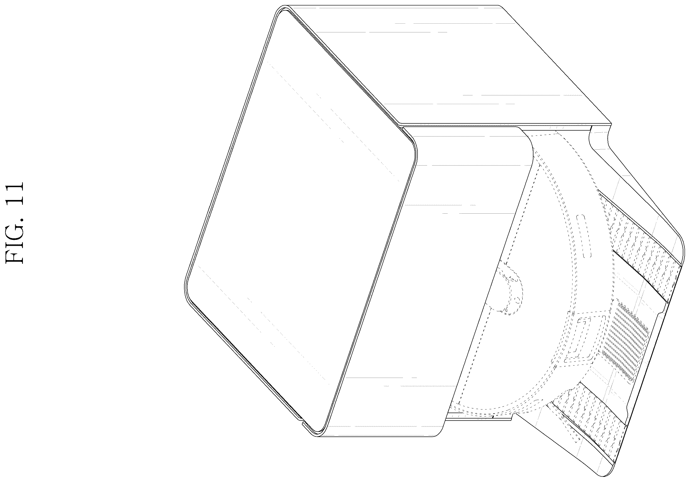 Patent USD1123838 Figure 11 – Charging station for robot cleaner