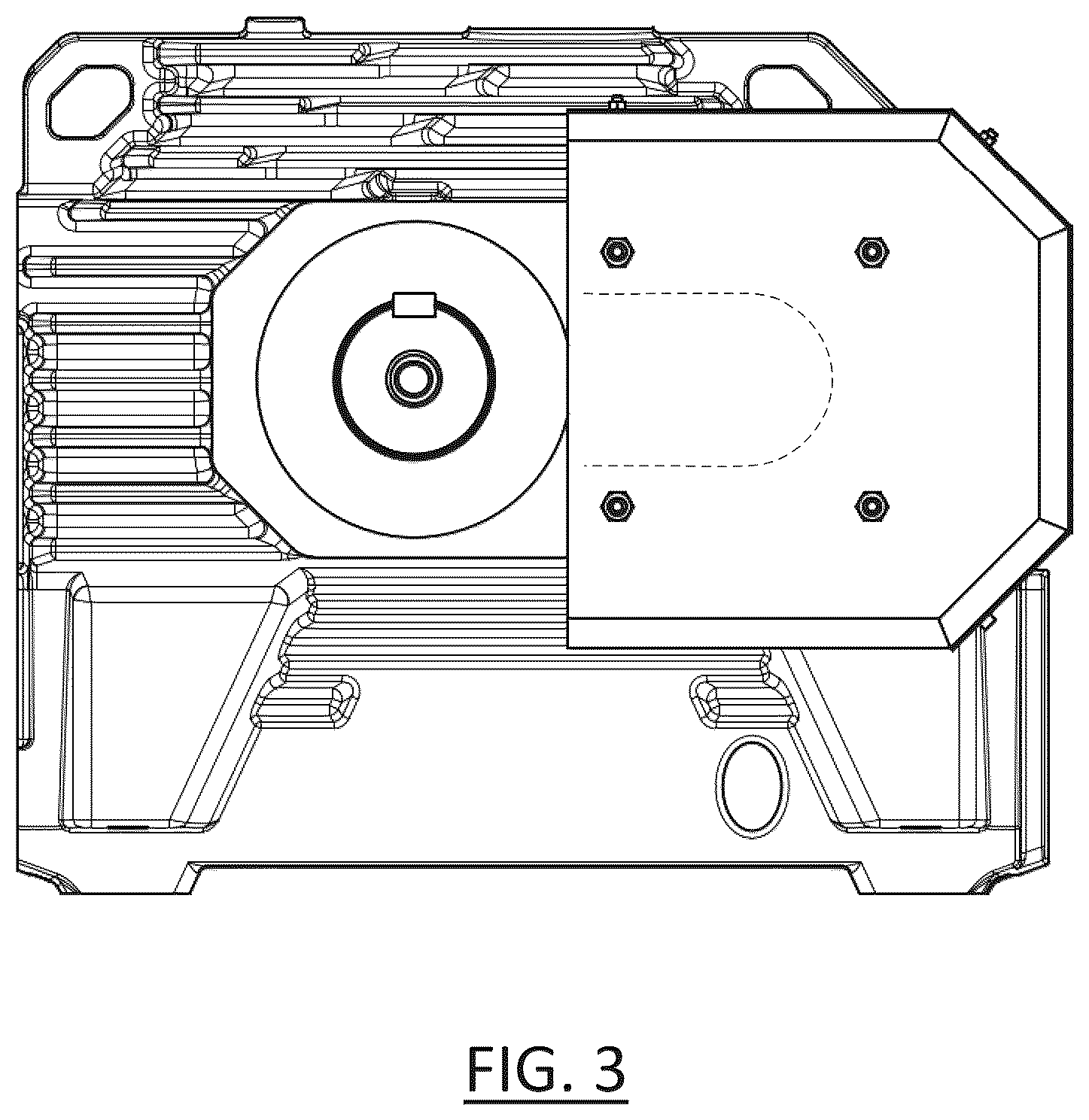 Patent USD1123845 Figure 3 – Motor, electric