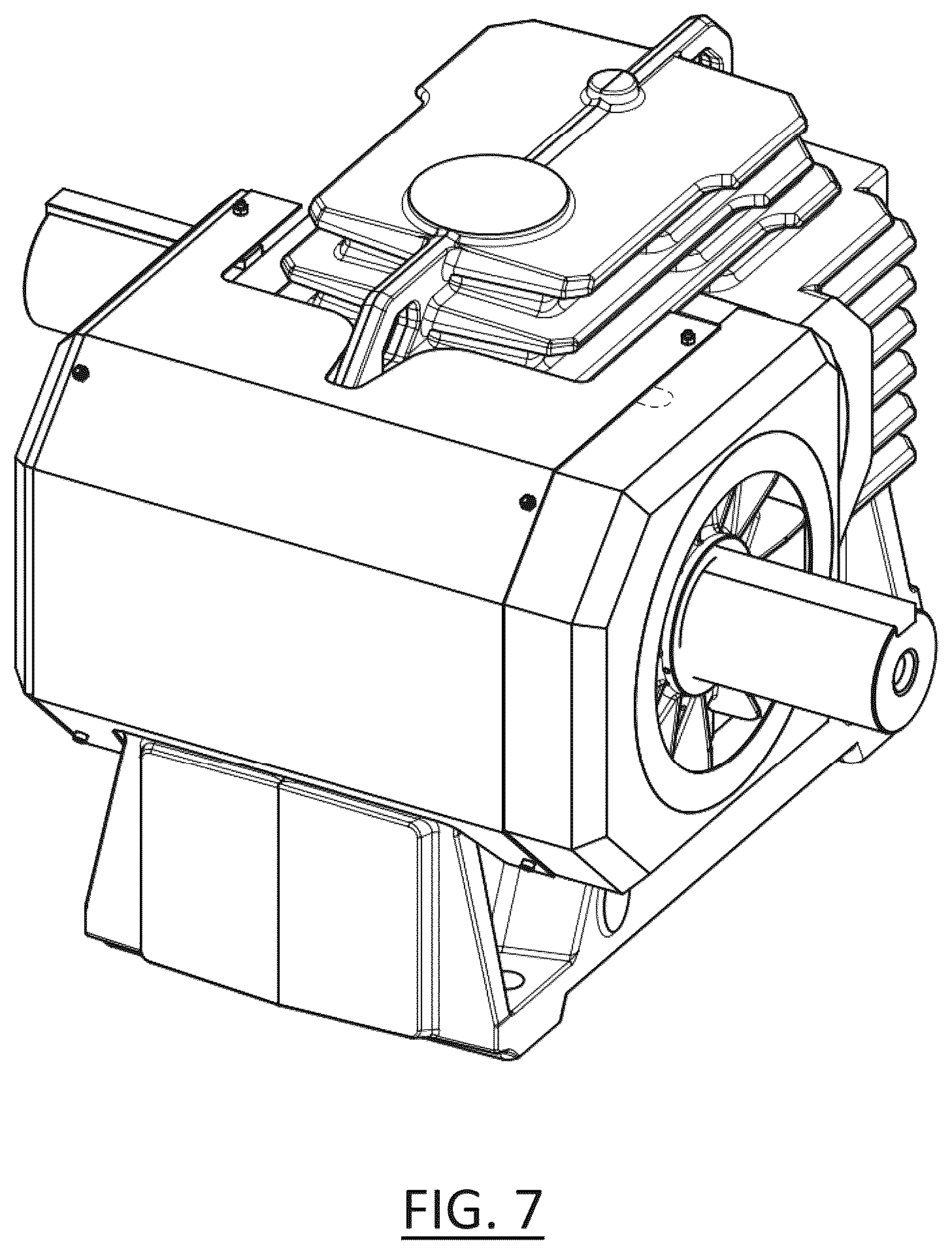Patent USD1123845 Figure 7 – Motor, electric