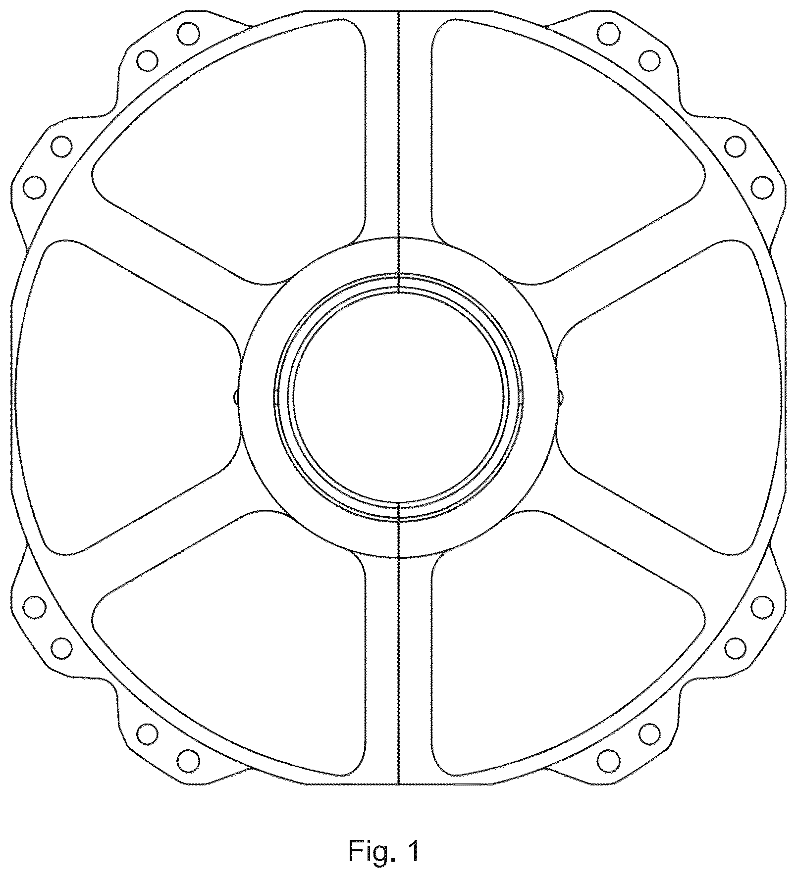 Patent USD1123847 Figure 1 – Electric machine drive mount