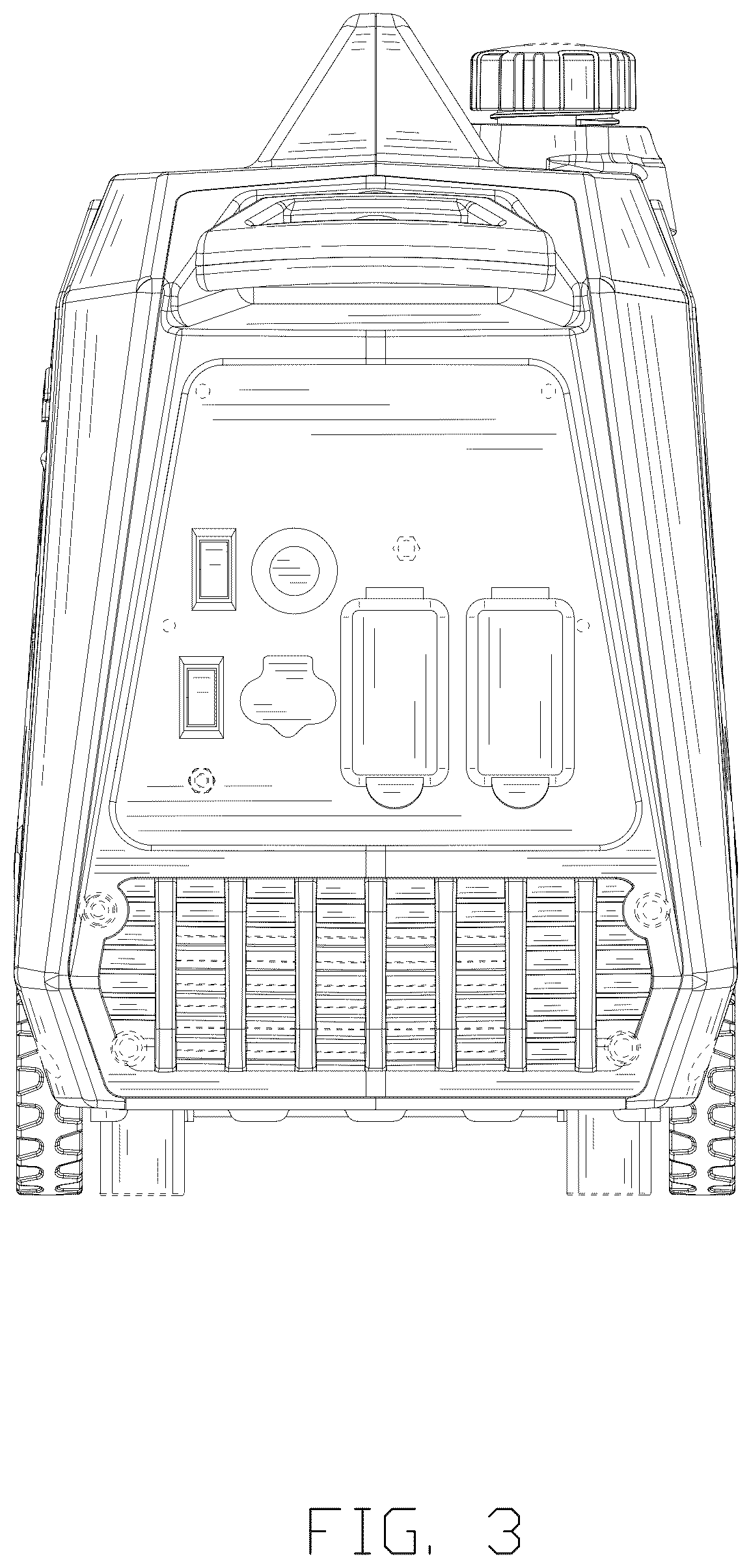 Patent USD1123849 Figure 3 – Inverter generator