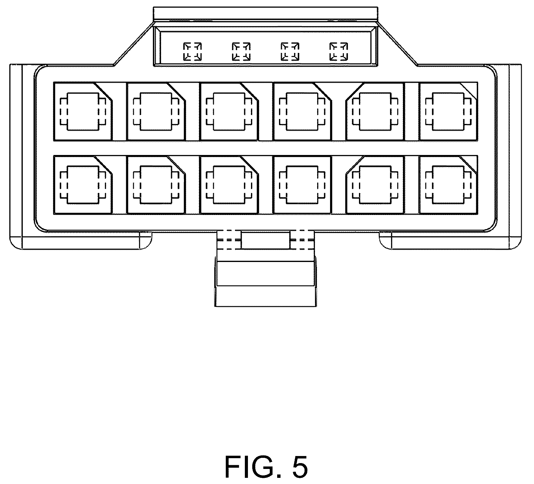 Patent USD1123856 Figure 5 – Electronic connector