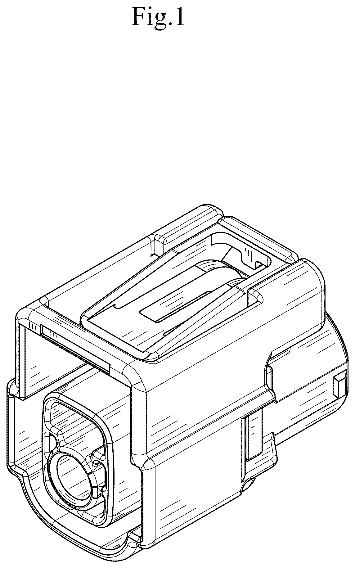 Patent USD1123860 Figure 1 – Housing for electrical connector