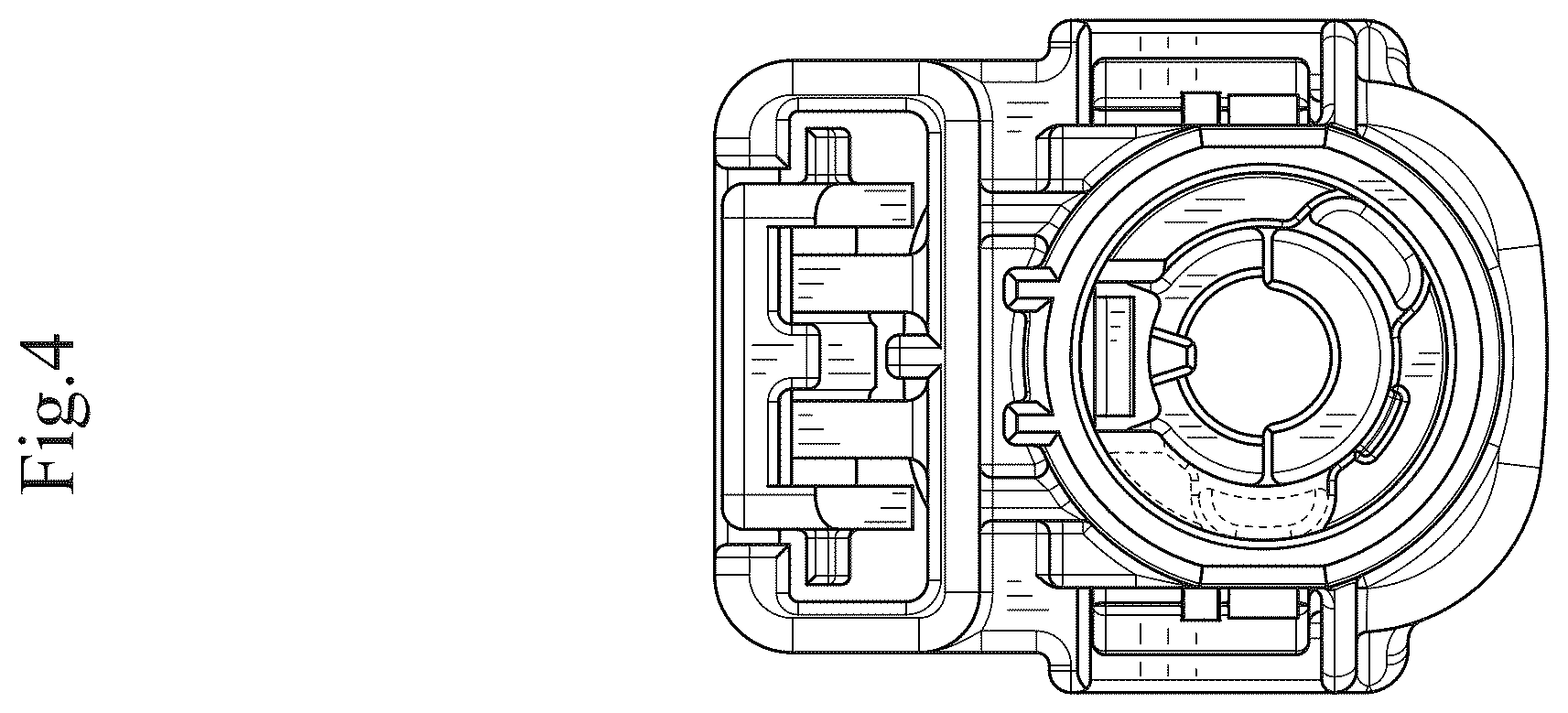 Patent USD1123860 Figure 4 – Housing for electrical connector