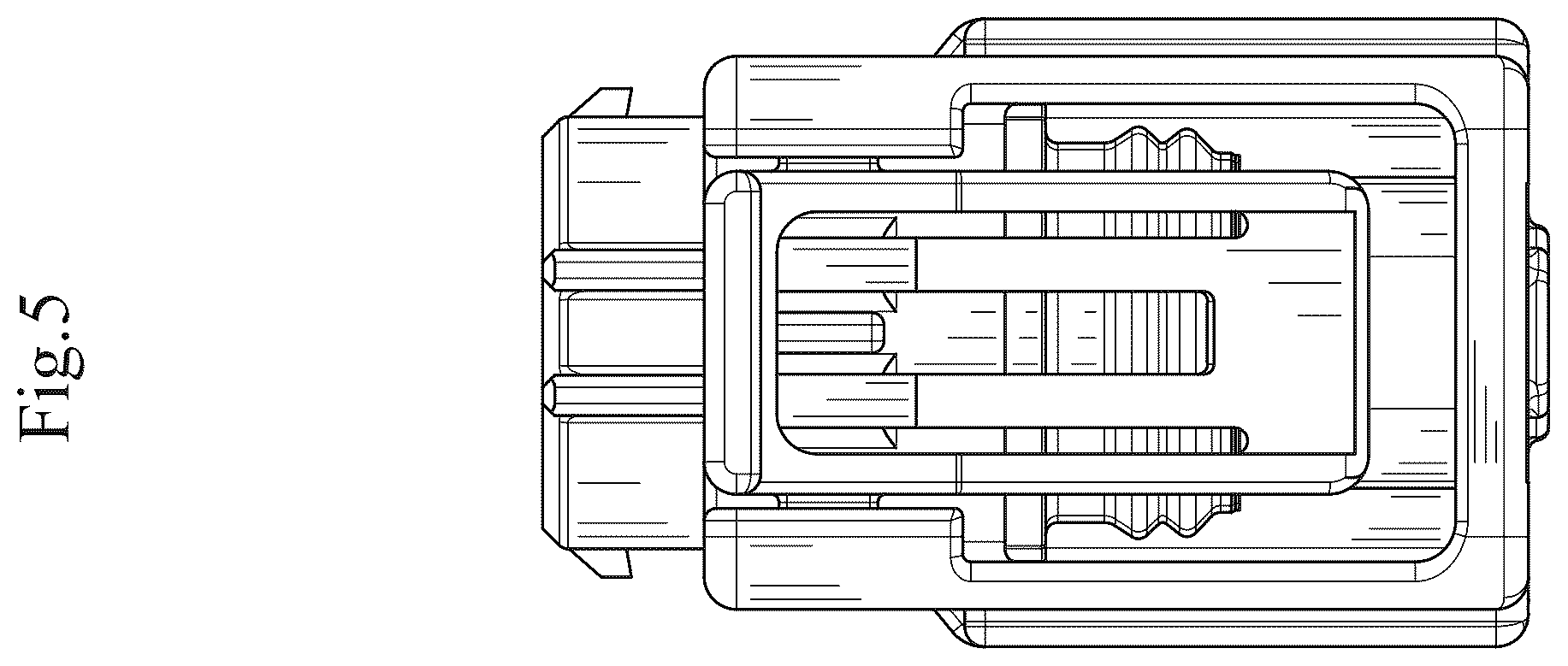 Patent USD1123860 Figure 5 – Housing for electrical connector