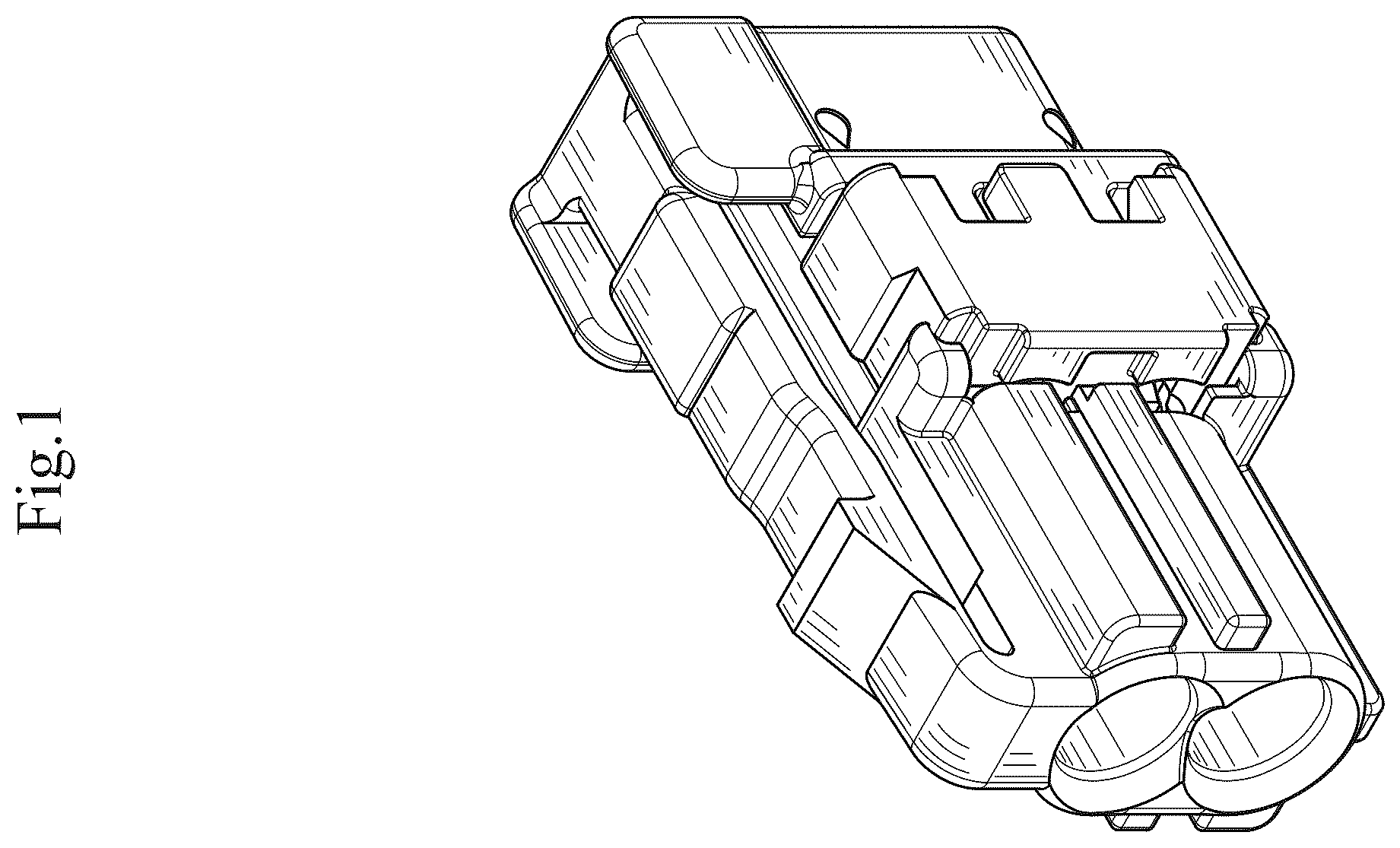 Patent USD1123861 Figure 1 – Housing for electrical connector