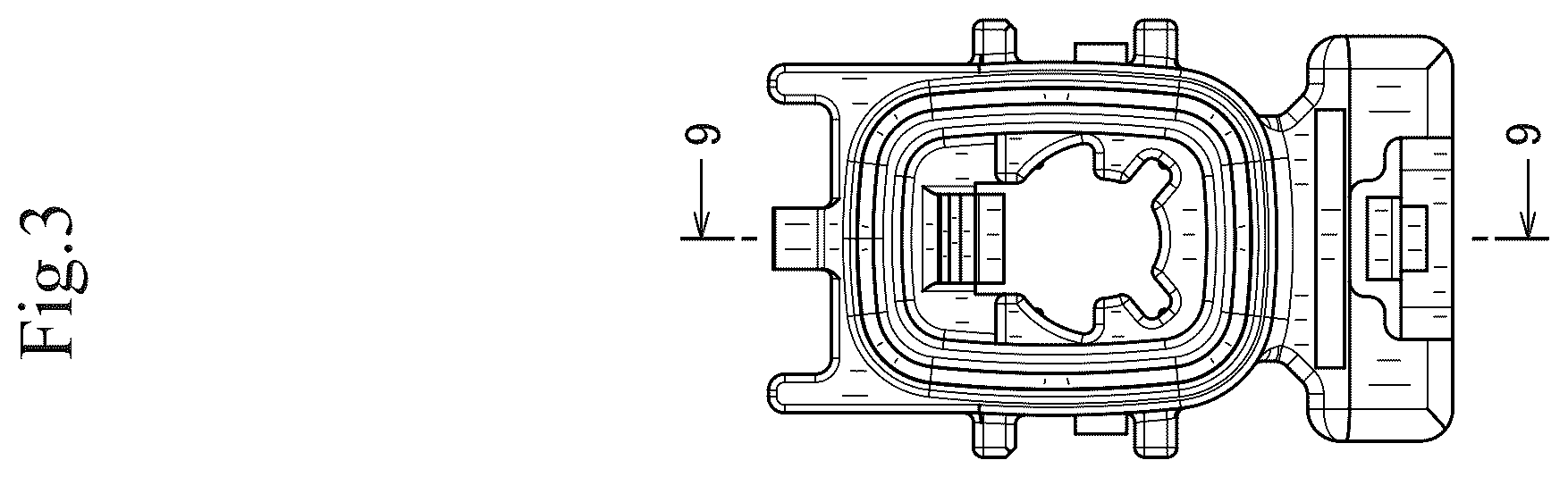 Patent USD1123862 Figure 3 – Housing for electrical connector