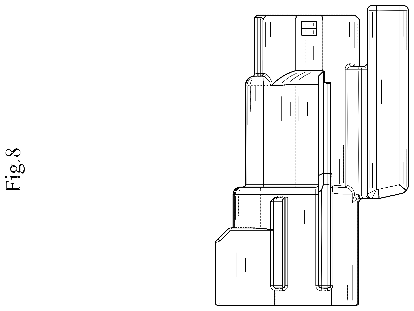 Patent USD1123862 Figure 8 – Housing for electrical connector