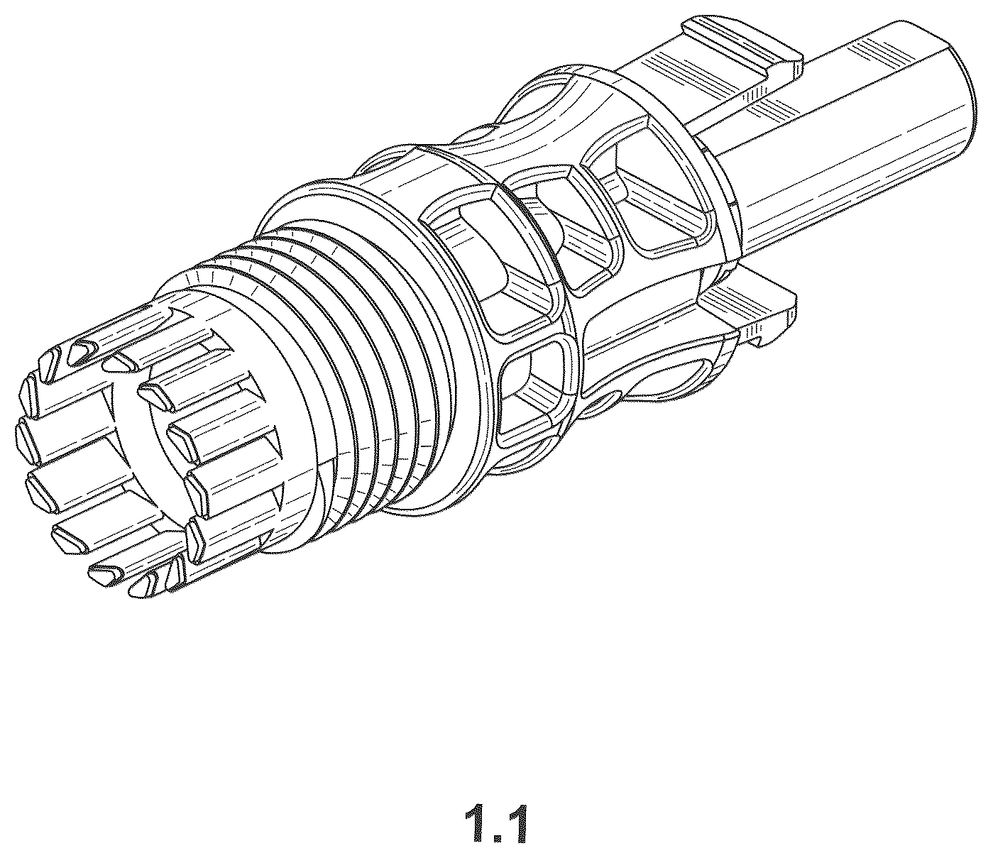 Patent USD1123864 Figure 1 – Electrical connector