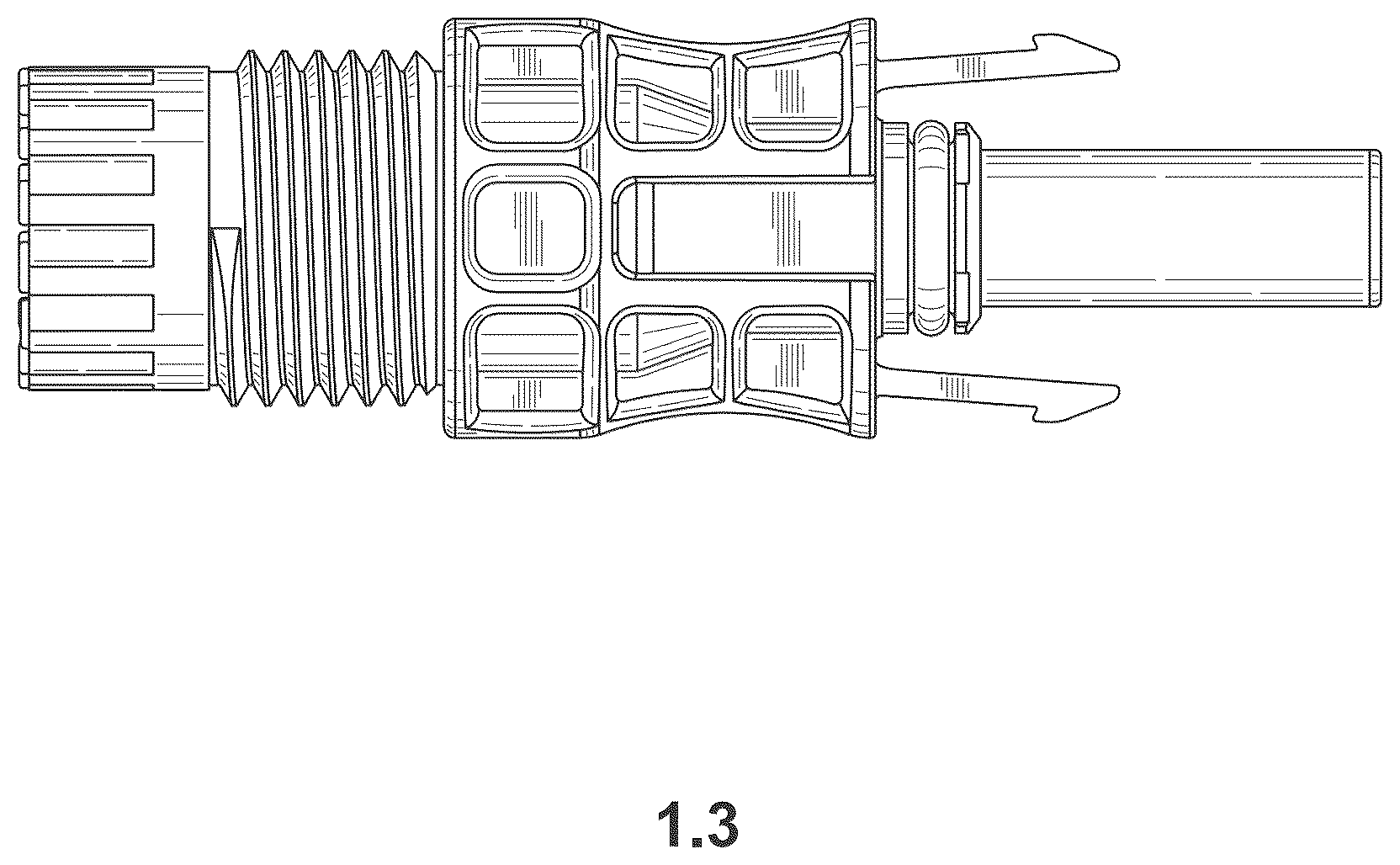 Patent USD1123864 Figure 3 – Electrical connector