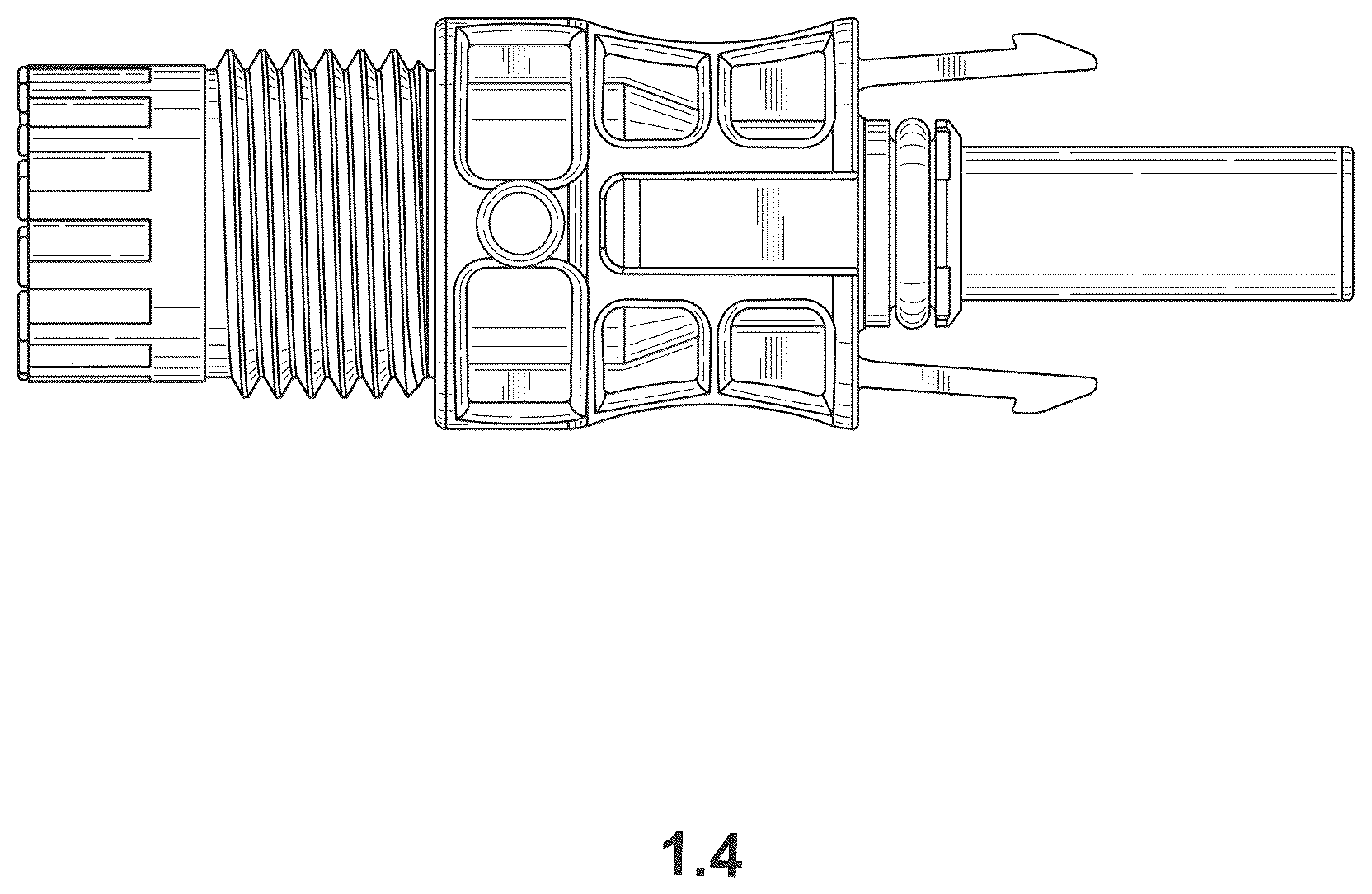 Patent USD1123864 Figure 4 – Electrical connector