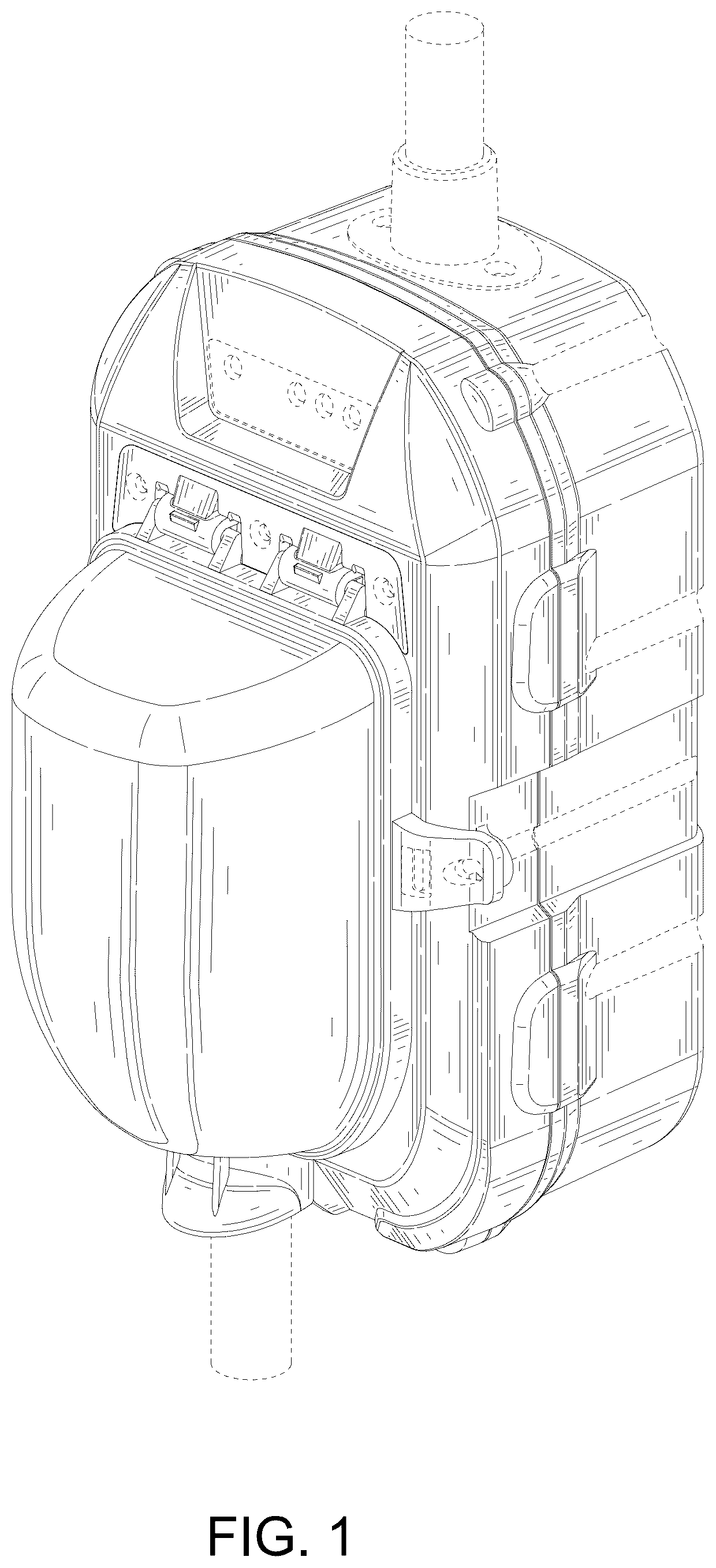 Patent USD1123866 Figure 1 – Combined surge protector with light indicators