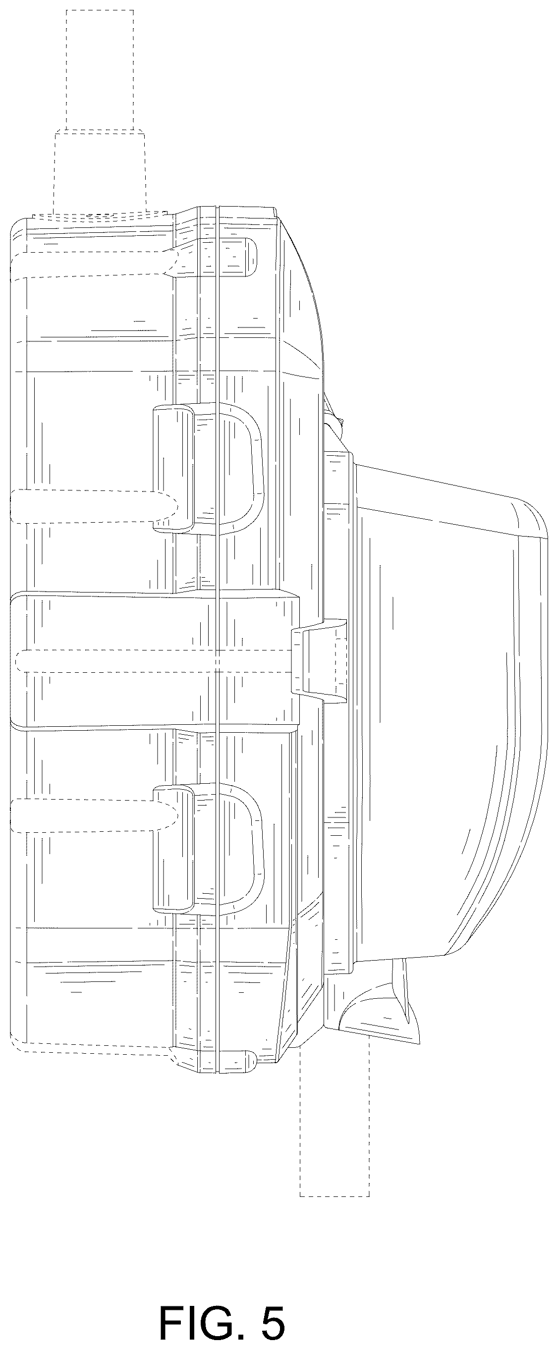 Patent USD1123866 Figure 5 – Combined surge protector with light indicators