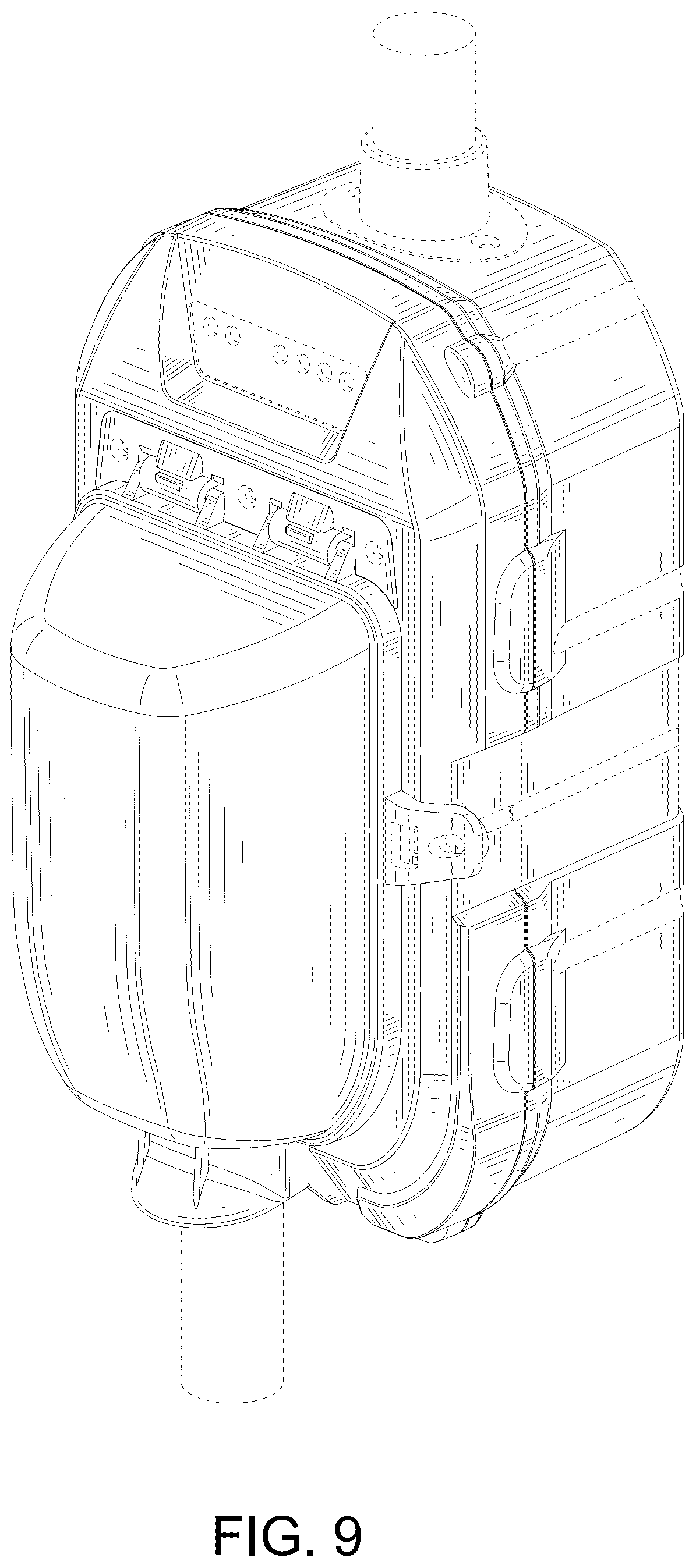 Patent USD1123866 Figure 9 – Combined surge protector with light indicators