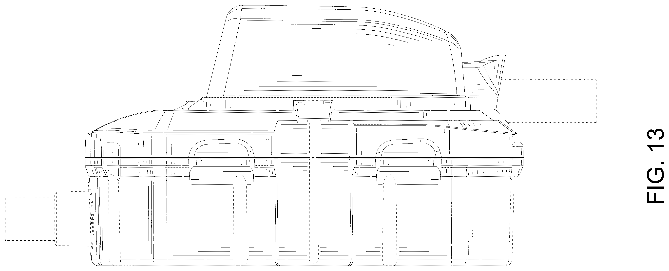 Patent USD1123866 Figure 13 – Combined surge protector with light indicators