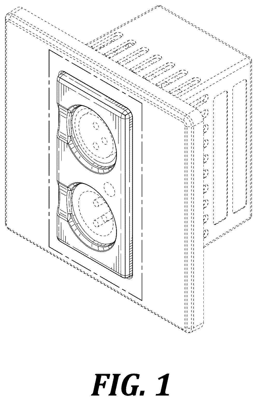 Patent USD1123868 Figure 1 – One-gang wall socket