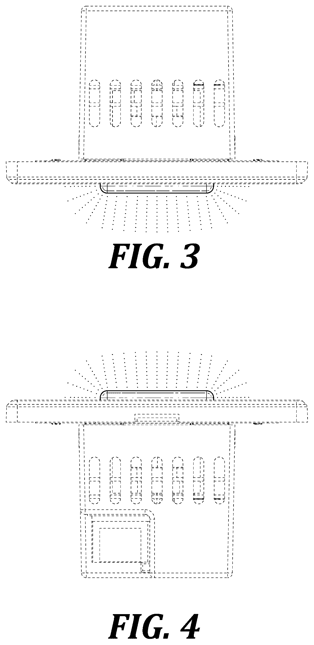 Patent USD1123870 Figure 3 – Wall socket with illuminated regions