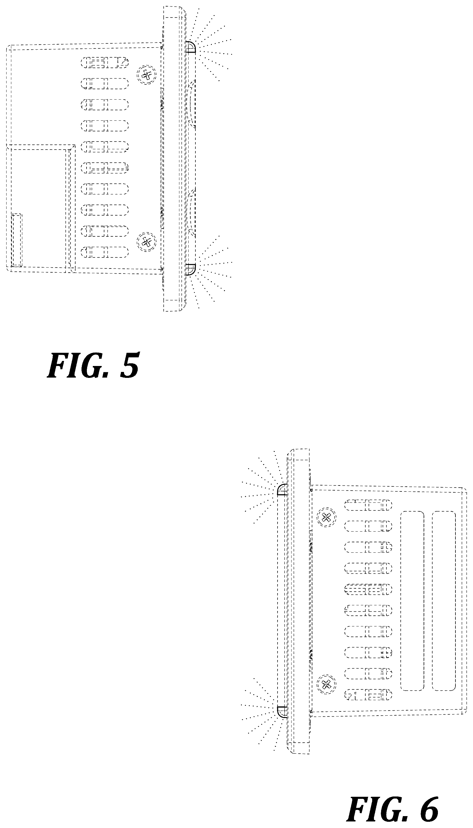 Patent USD1123870 Figure 4 – Wall socket with illuminated regions