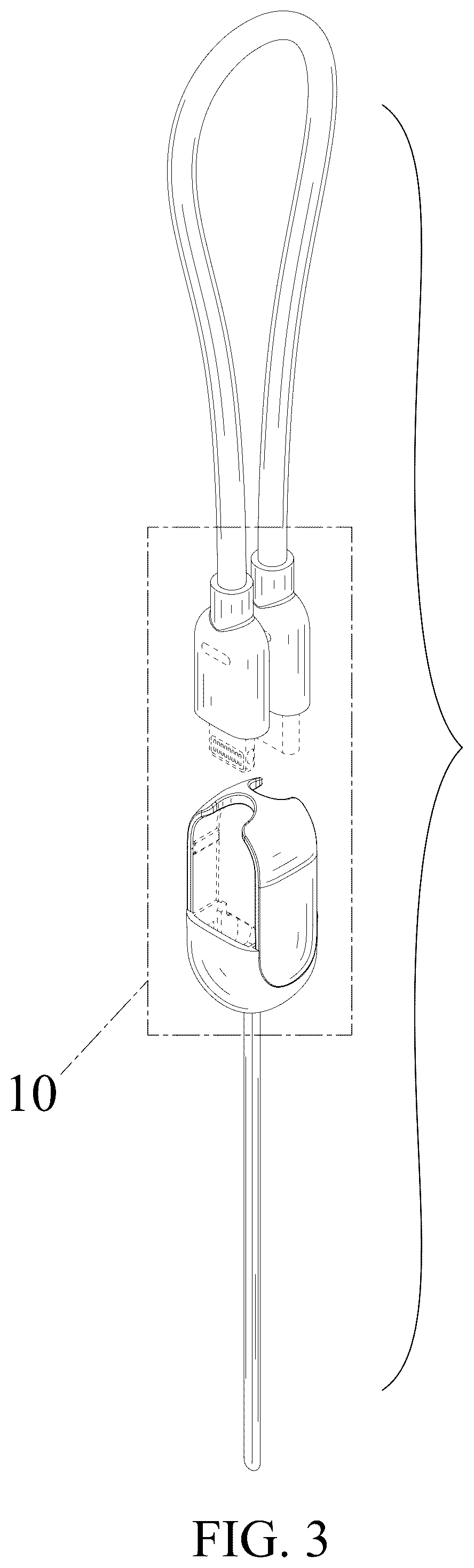 Patent USD1123874 Figure 3 – Charging cable