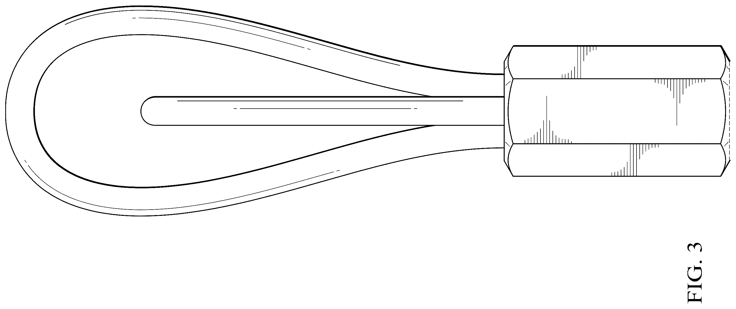 Patent USD1123876 Figure 3 – Rodder attachment